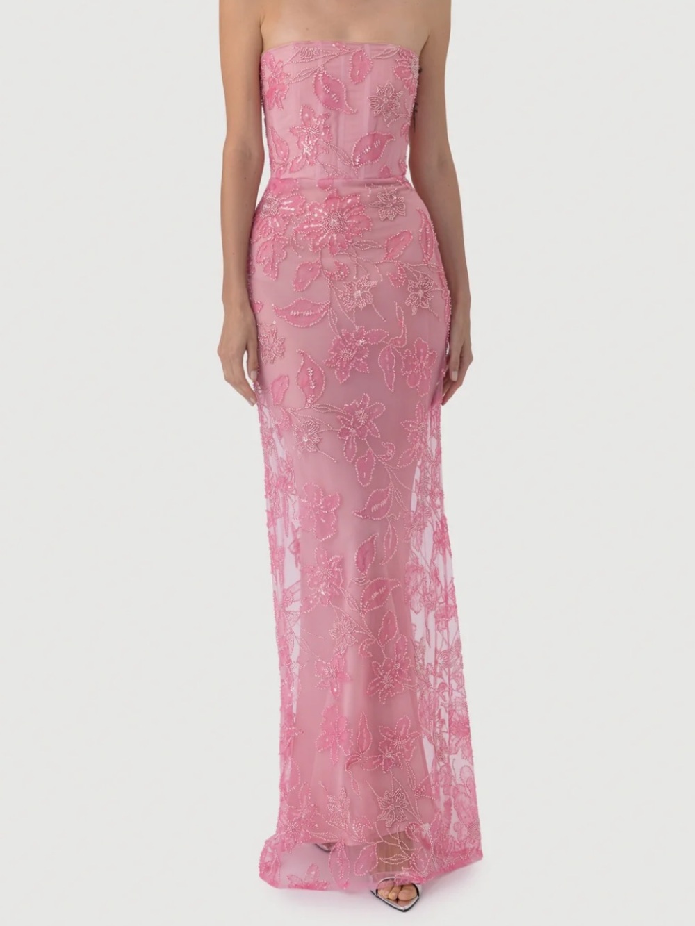 SAU LEE COURTNEY STRAPLESS MAXI DRESS